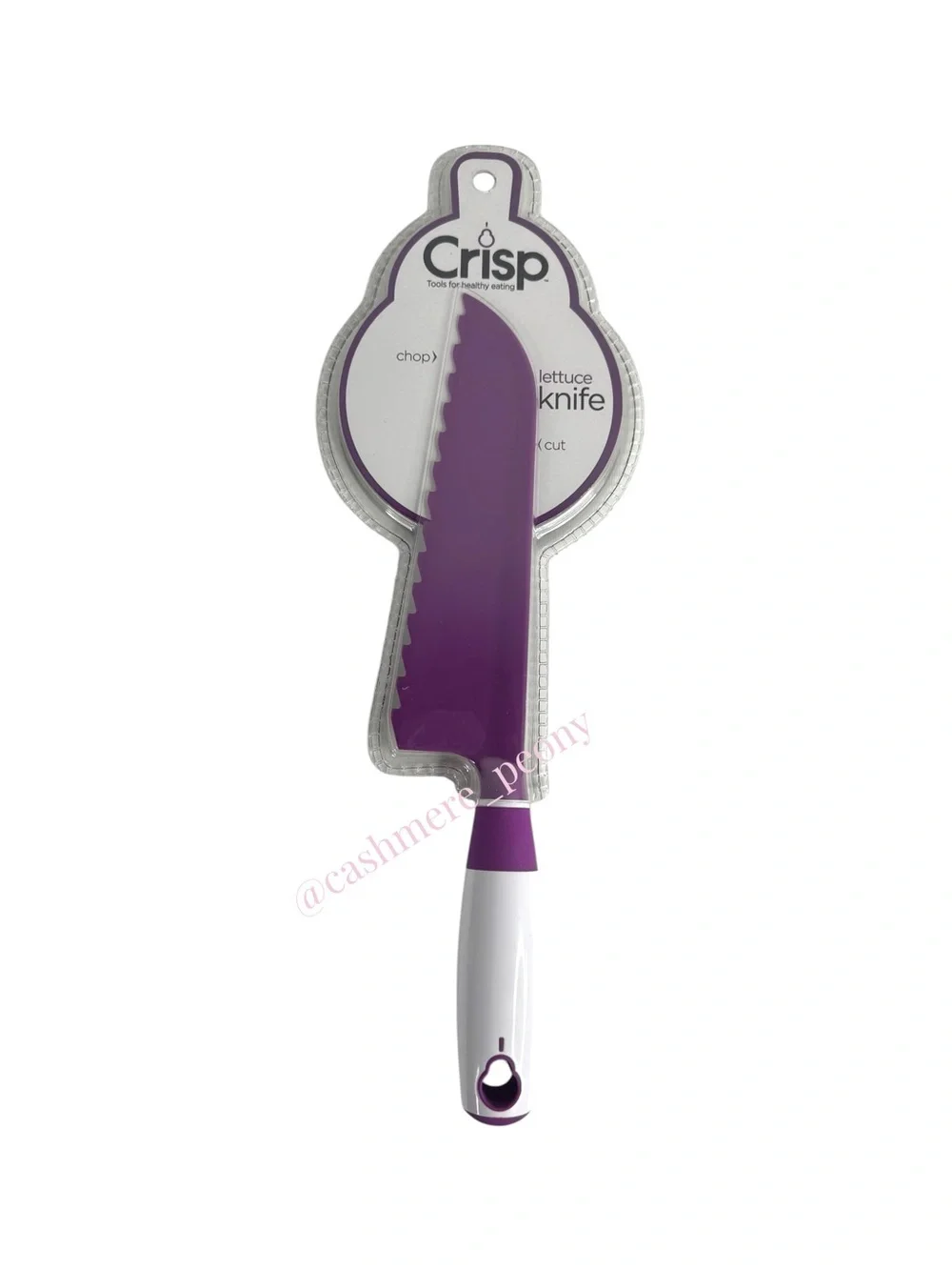 NEW Crisp Purple 7” Lettuce Chop & Cut Knife-Will Not Brown Lettuce!